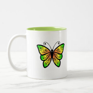 2 Couleurs Ayez toujours une merveilleuse tasse de papillon d