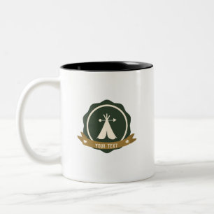 2 Couleurs Bannière de tente mignonne pour campeur Tasse à ca