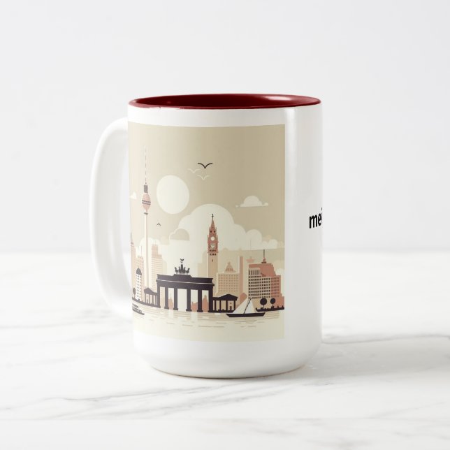 2 Couleurs Berlin Skyline Tasse - Heimatliebe Pur (Devant gauche)