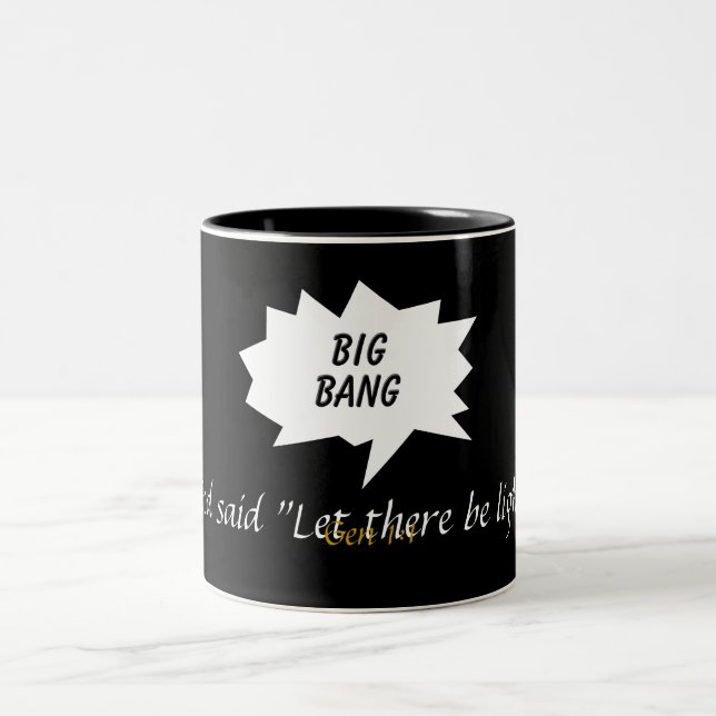 2 Couleurs Big Bang - tasse noire (Centre)