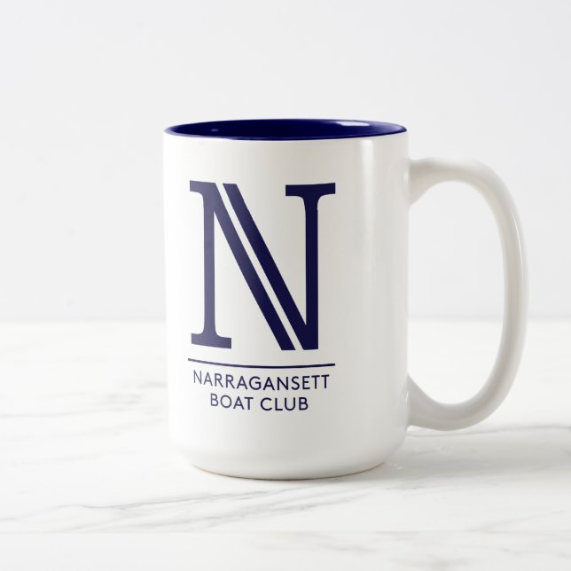2 Couleurs Blanc avec l'intérieur bleu tasse à deux tons de (Droit)