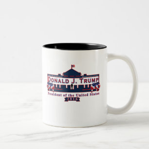 2 Couleurs Bleu blanc rouge de Donald Trump tasse de tasse de