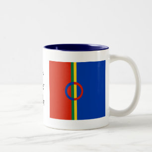 2 Couleurs Bleu rouge de cercle nordique sur la tasse ou la