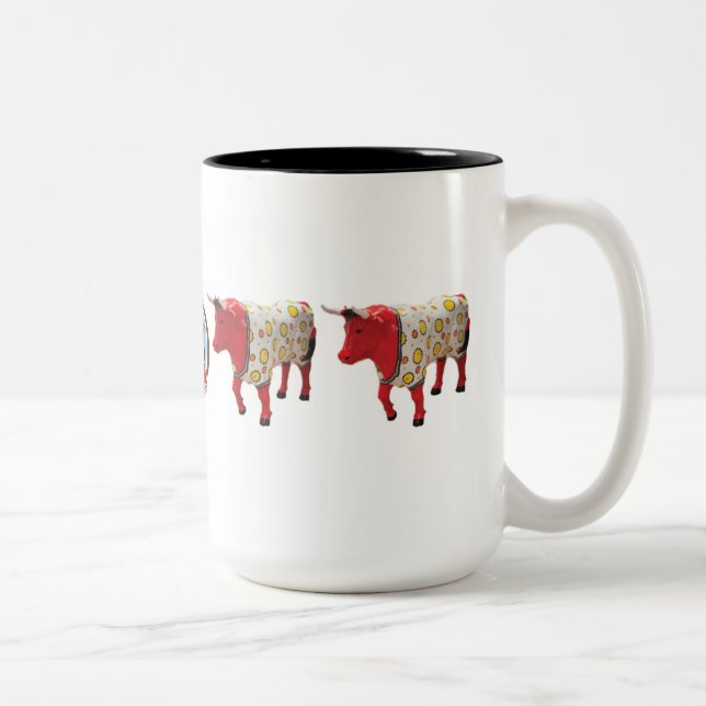 2 Couleurs "Boeuf dans des pyjamas" tasse de 15 onces (Droit)