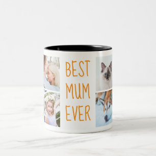 2 Couleurs Boho Orange   Meilleure Maman Personnalisée Tasse 