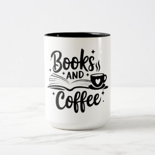 2 Couleurs bon livre et une tasse de café chaude
