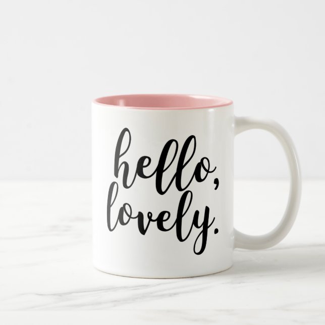 2 Couleurs Bonjour, belle tasse de citation (Droit)