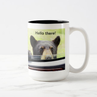 2 Couleurs "Bonjour là !" Tasse d'ours noir