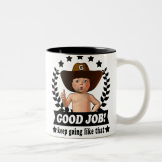 2 Couleurs Bonne tasse de bébé du travail