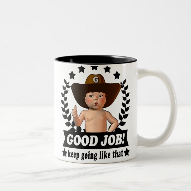 2 Couleurs Bonne tasse de bébé du travail (Droit)