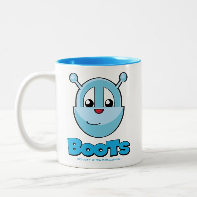 2 Couleurs Bottes et tasse de chiot (Gauche)
