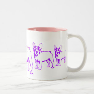 2 Couleurs Bouledogue français tasse à café
