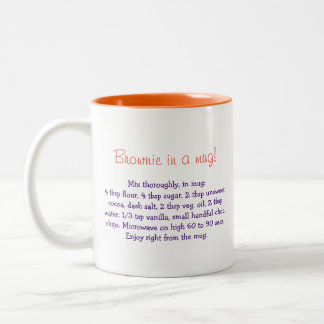 2 Couleurs Brownie dans une recette de tasse tasse personnali