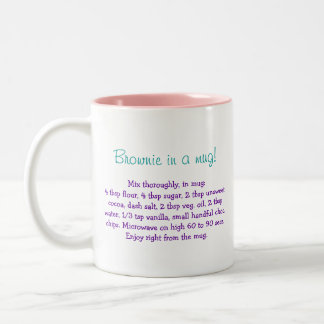 2 Couleurs Brownie dans une recette de tasse tasse personnali