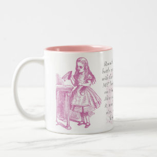2 Couleurs Buvez-moi ! Alice dans le rose de tasse du pays