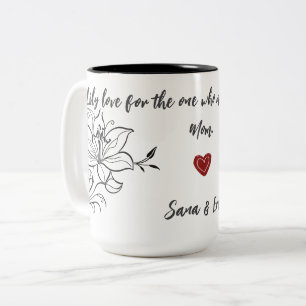 2 Couleurs Cadeau de tasse élégante Lily pour la fête des mèr
