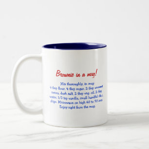 2 Couleurs Cadeau personnalisé brownie dans une tasse avec re