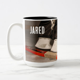 2 Couleurs Cadeau Tasse à Café Thème Hockey sur Glace pour Lu