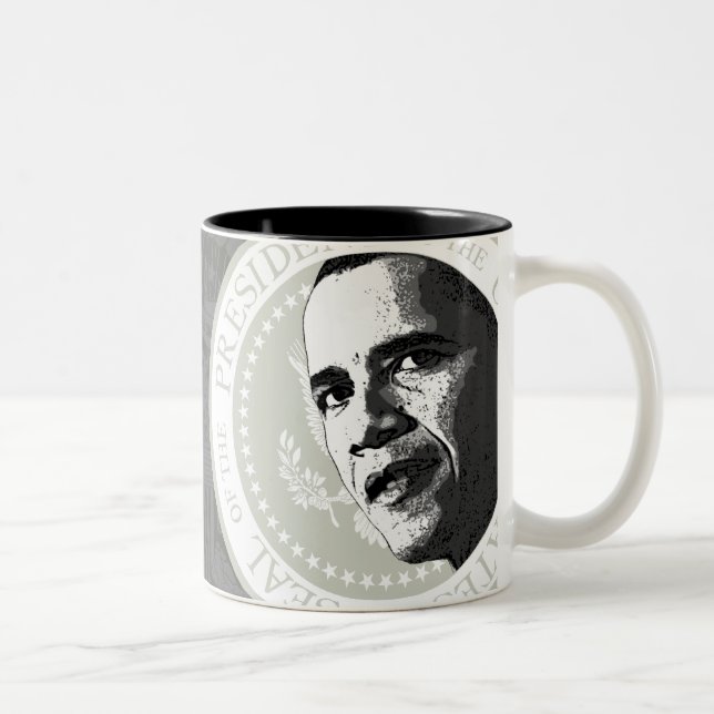 2 Couleurs Cadeau unique - Barack Obama - président - tasse (Droit)