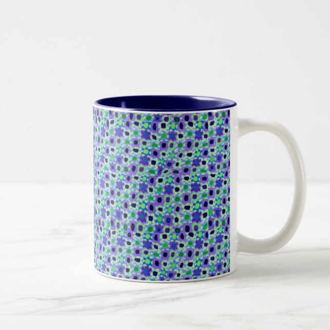 2 Couleurs Calicot bleu tasse à deux tons de 11 onces (Droit)