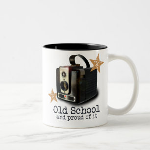 2 Couleurs Caméra antique Vieux-Scolaire tasse