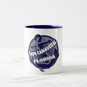 2 Couleurs Cape Canaveral Floride ancre tourbillonner tasse d
