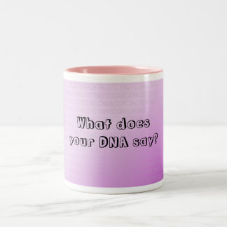 2 Couleurs Ce qui fait votre ADN pour indiquer la tasse de