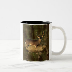 2 Couleurs Cerfs communs grunges et tasse de Camoflage