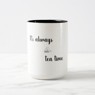 2 Couleurs C'est toujours tasse de thé de temps de thé avec