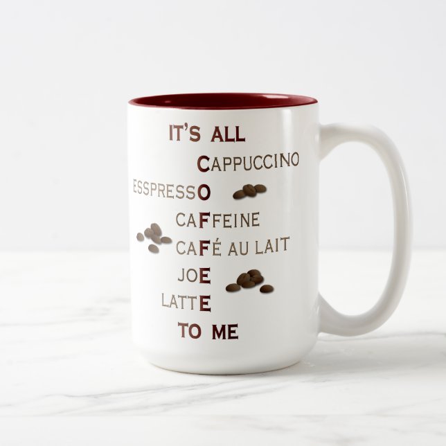 2 Couleurs C'est tout le café à moi tasse (Droit)