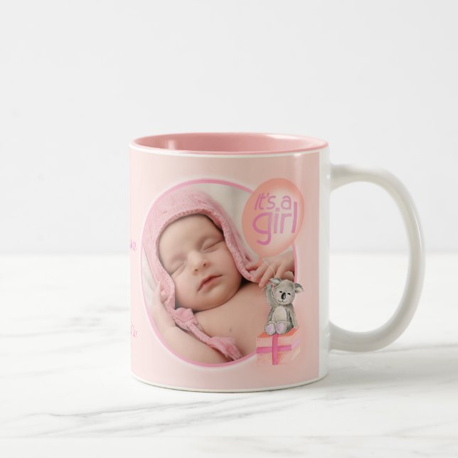 2 Couleurs C'est une fille photo bébé nouveau-né de la tasse  (Droit)
