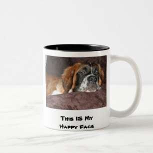 2 Couleurs Cette tasse est mon visage heureux