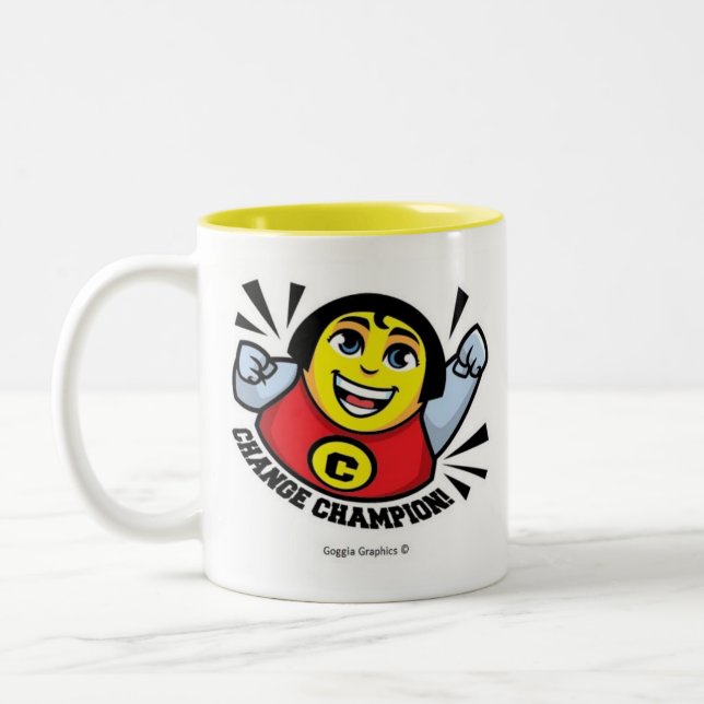 2 Couleurs Changez le jaune de tasse de champion à (Gauche)
