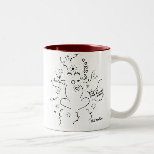 2 Couleurs 'Chantez "jusqu'à la tasse satisfaite de votre