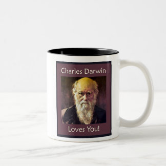2 Couleurs Charles Darwin vous aime ! tasse