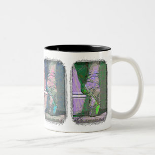 2 Couleurs Chaussure de Pointe de ballet dans la tasse de