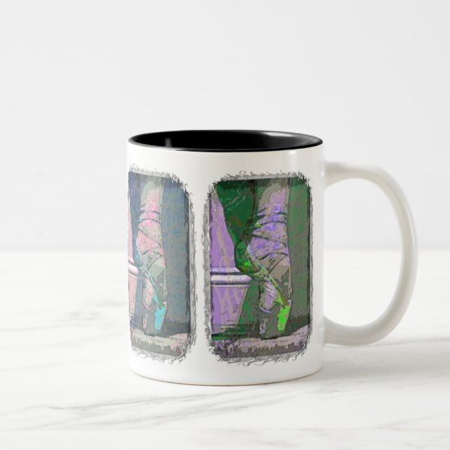 2 Couleurs Chaussure de Pointe de ballet dans la tasse de (Droit)