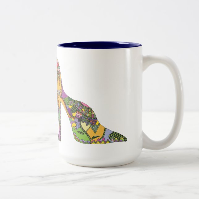 2 Couleurs chaussures sur une tasse (Droit)