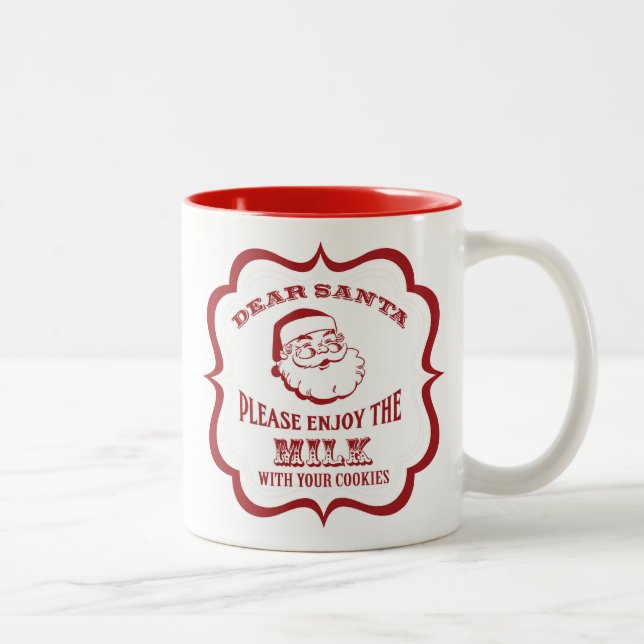 2 Couleurs Chère tasse de lait Père Noël (Droit)
