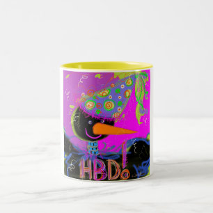 2 Couleurs Chevauchement de HBD rose chaud sur une tasse !