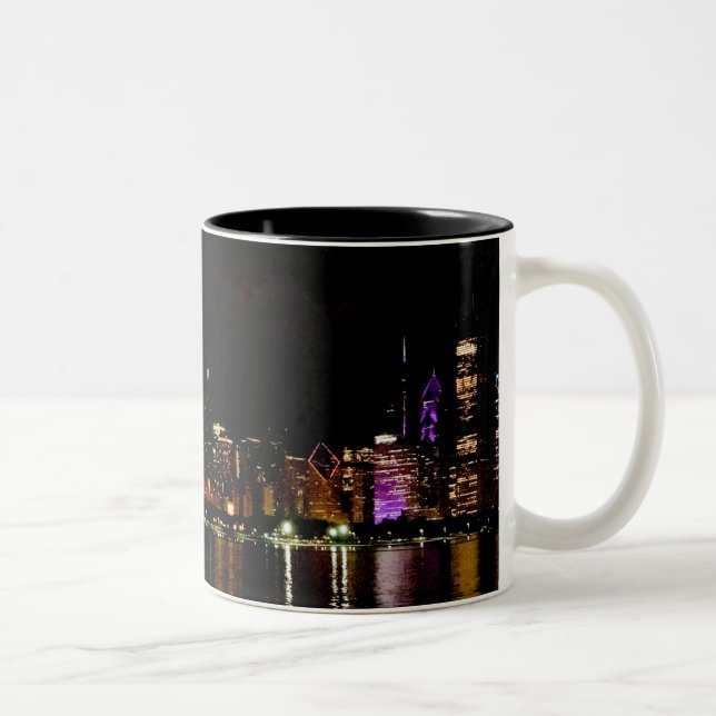 2 Couleurs Chicago Skyline à la tasse de café à deux tons de  (Droit)