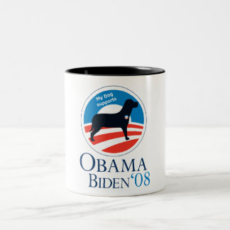 2 Couleurs Chiens pour la tasse d'Obama