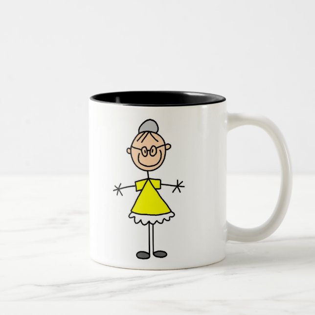 2 Couleurs Chiffre tasse de bâton de grand-maman (Droit)