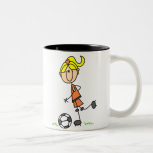 2 Couleurs Chiffre tasse de bâton du football