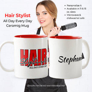 2 Couleurs Coiffeur – Tous les Jours Tasse en Céramique