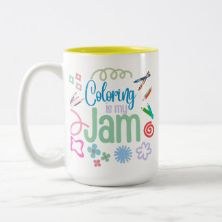 2 Couleurs Coloriage est ma confiture tasse de café