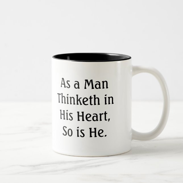 2 Couleurs Comme tasse de Thinketh d'homme (Droit)
