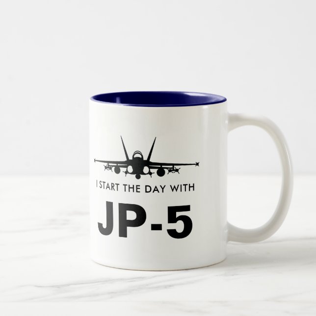 2 Couleurs Commencez le jour avec JP-5 la tasse superbe du (Droit)