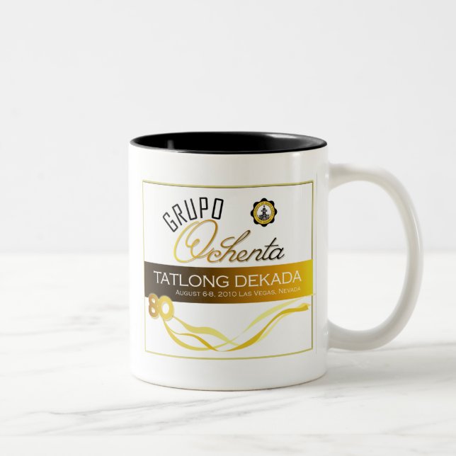 2 Couleurs Conception 6 de tasse (Droit)