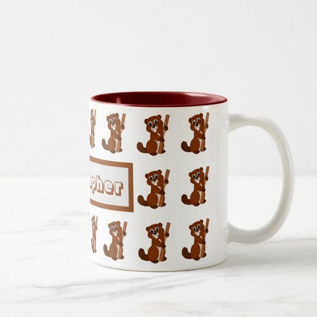 2 Couleurs Conception de castor de tasse (Droit)